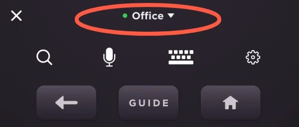 connection device button on The Roku App