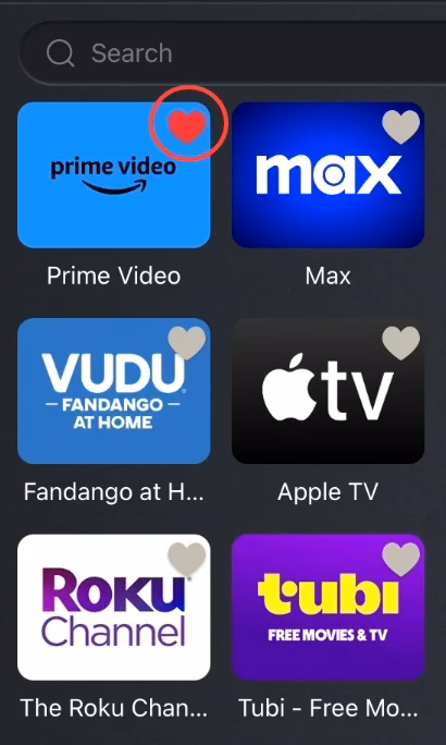 add favorite channels on the Remote for Roku: TV Remote