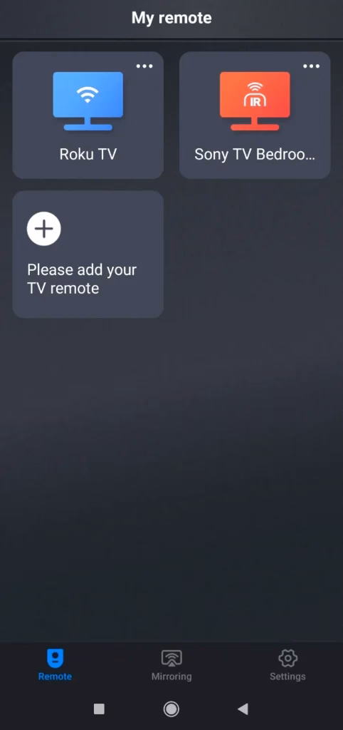 Universal Smart TV Remote app