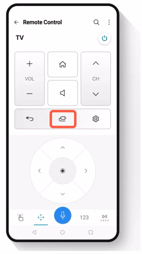 click the Input button on the interface