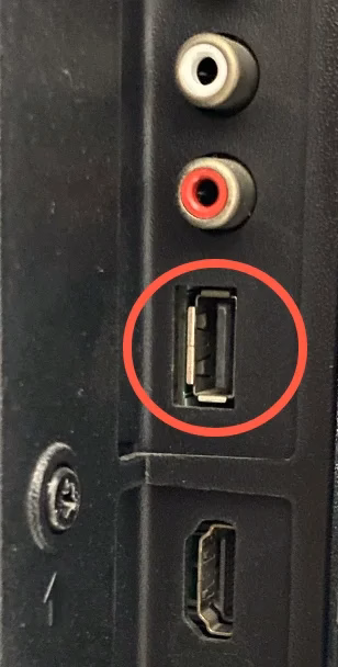 USB port on Samsung Smart TV