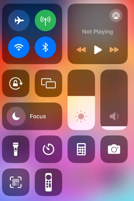 find Apple TV Remote in Control Center