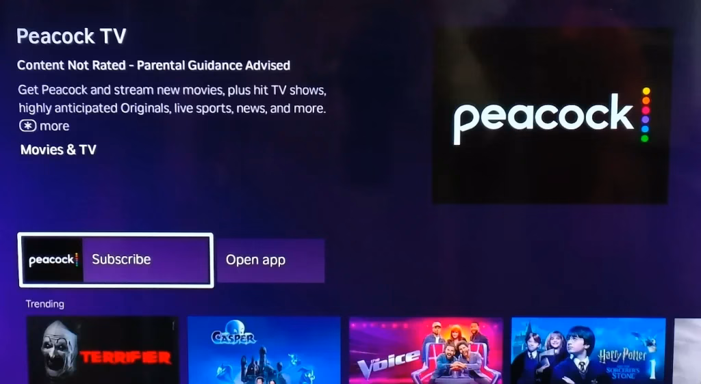 Peacock on Roku