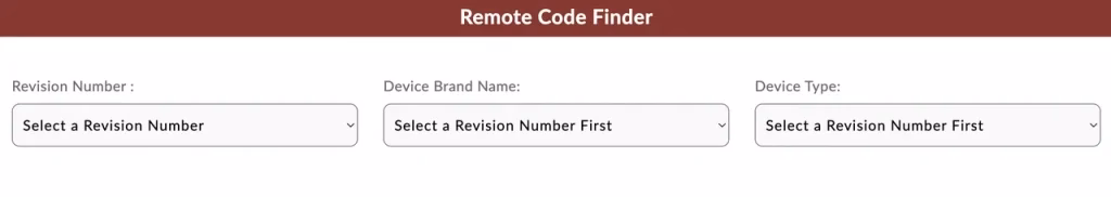 RCA Remote Code Finder