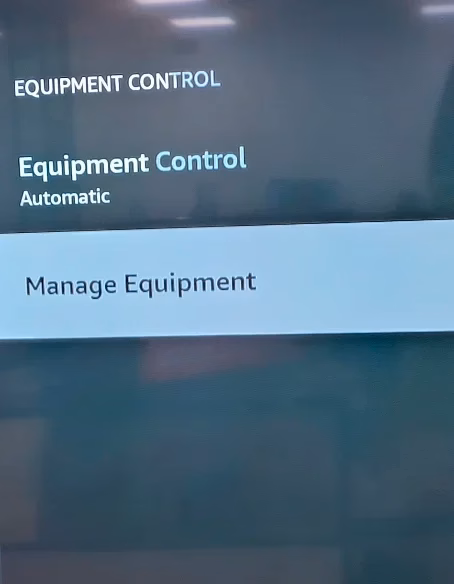 choose Manage Equipment