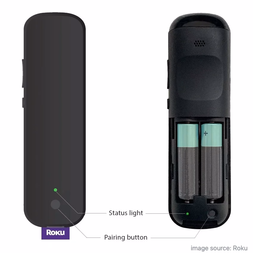 Pairing button on roku remote