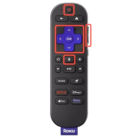 Buttons on roku remote