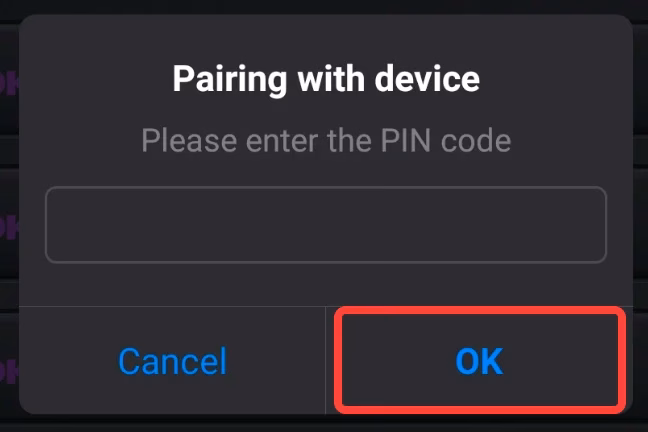 PIN code entry