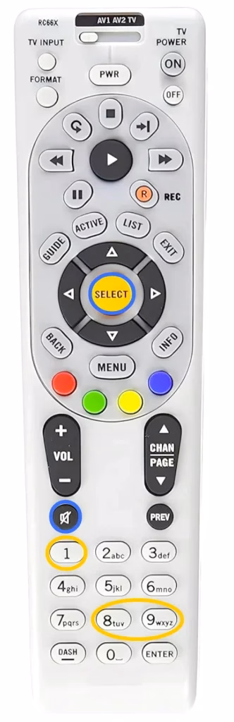 reset DIRECTV universal remote control