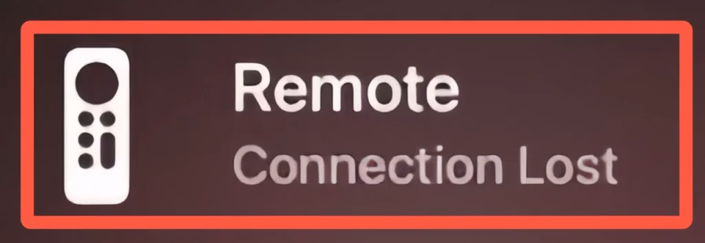 Connection Lost notice on the television screen