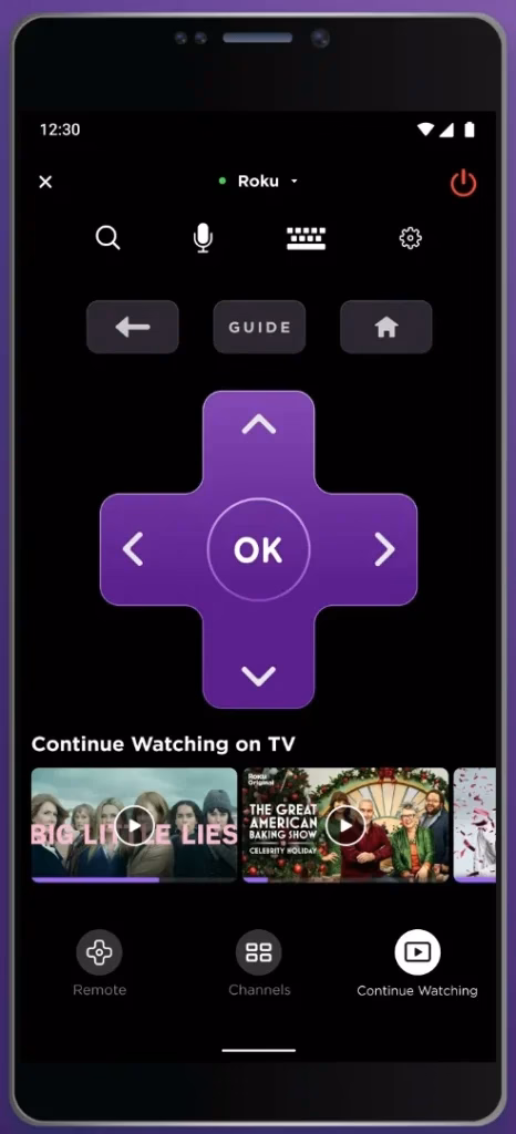 no volume control buttons on the Roku mobile app