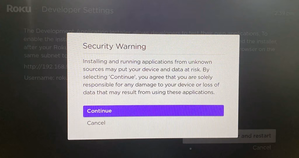 read security warning
