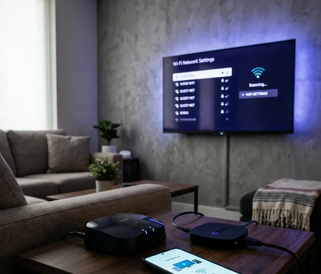 Phone remote app discovering a Roku device on the same Wi-Fi network