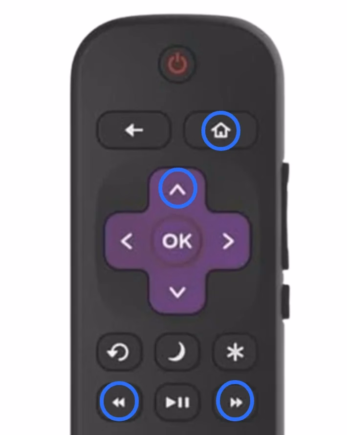 four buttons on the Roku remote