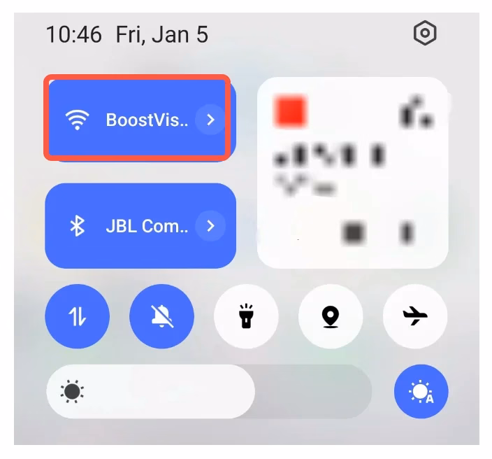check the network connection on the smartphone