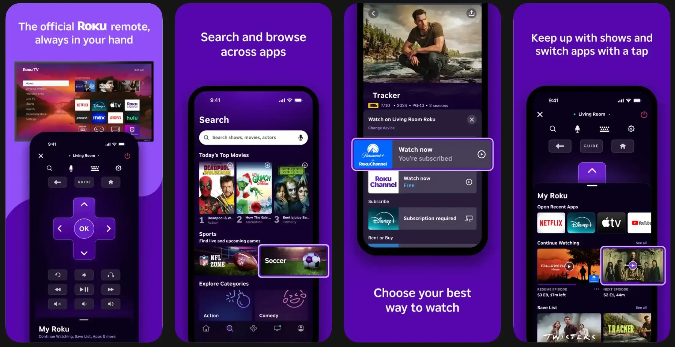 the official Roku app