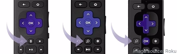 Voice button on different Roku remote models