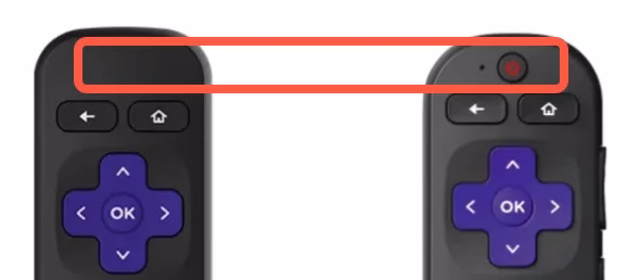 Roku remote with and without power button