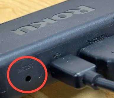 Reset button on Roku