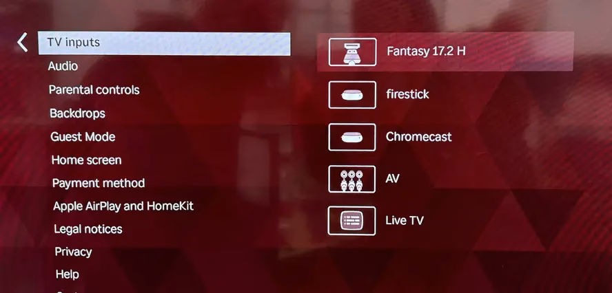 set up input on Roku