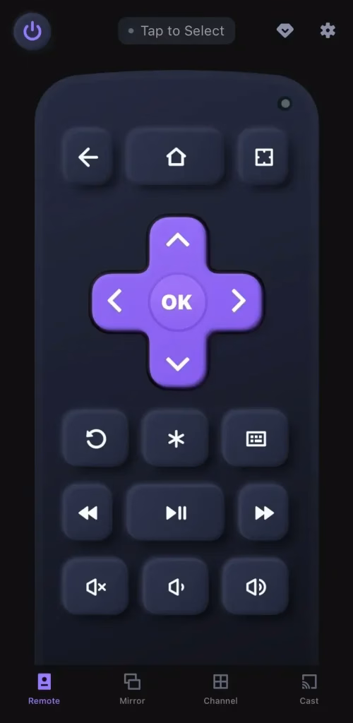 Roku remote app of BoostVision