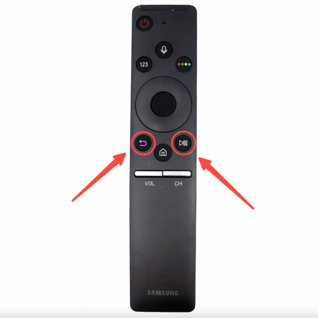 Pairing Buttons on Samsung One Remote