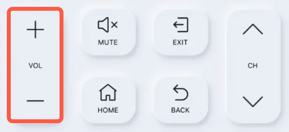 volume controls on the remote app
