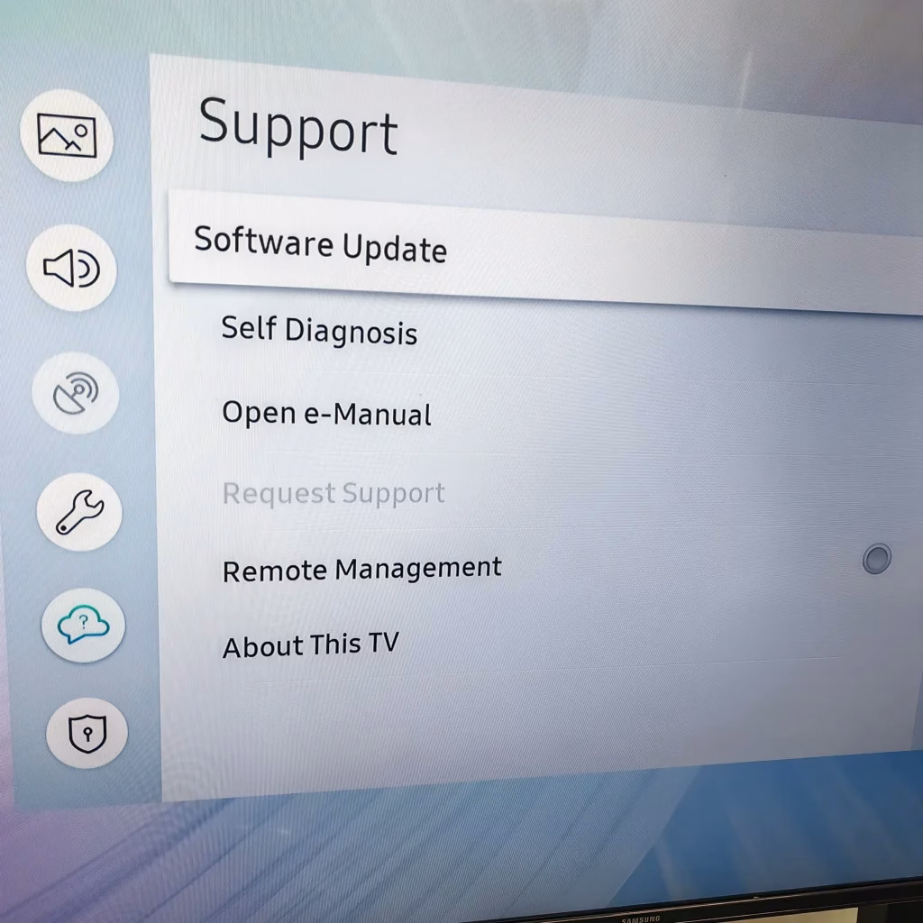 Software Update on Samsung TV