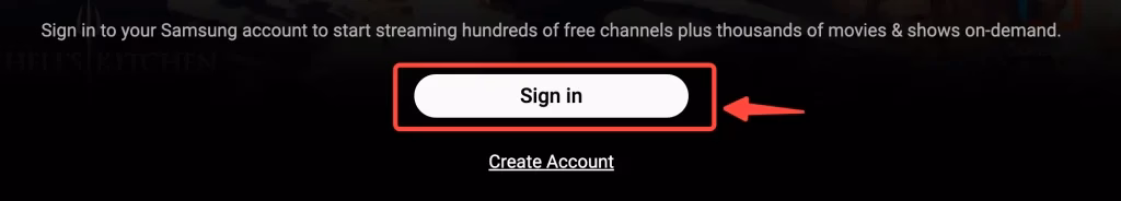 Sign in to Samsung TV Plus