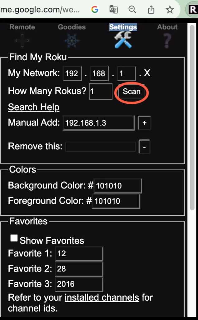click the Scan button