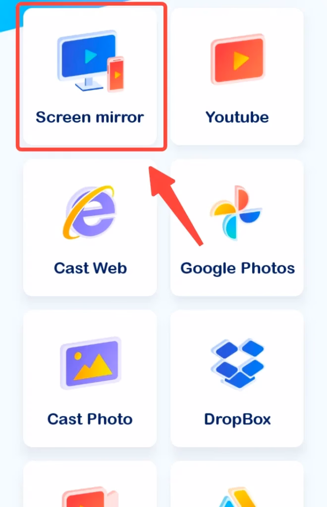 Screen mirror button