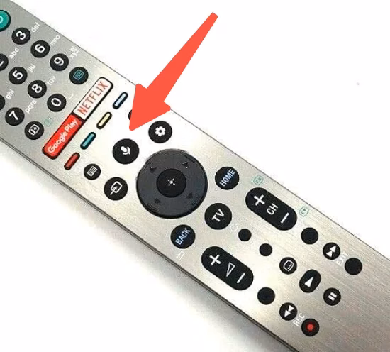 the microphone button on the Sony RF remote