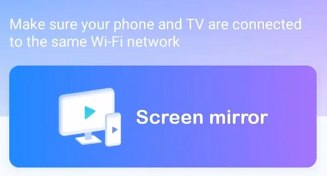 Screen mirror section