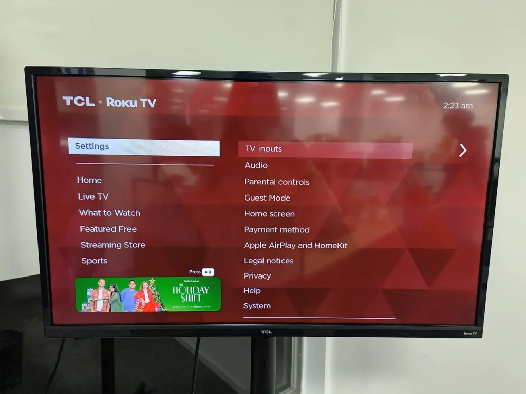 choose the TV inputs