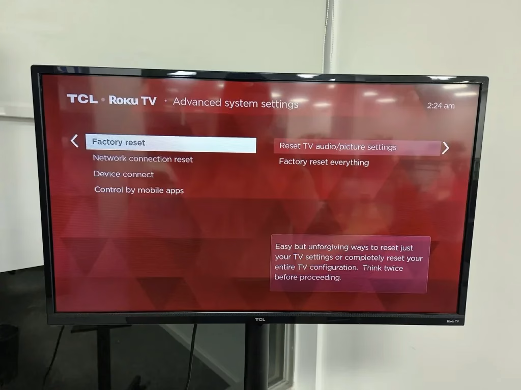 choose Factory reset everything