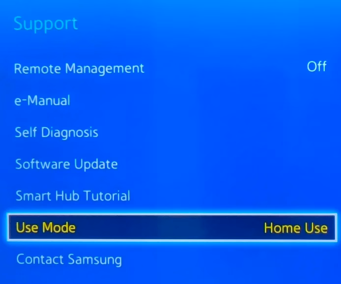 choose Hose Use on old Samsung TV