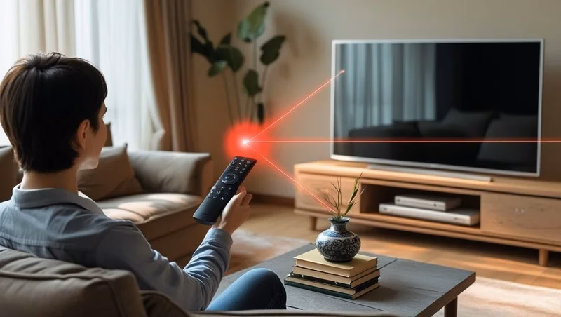 use an IR TV remote control