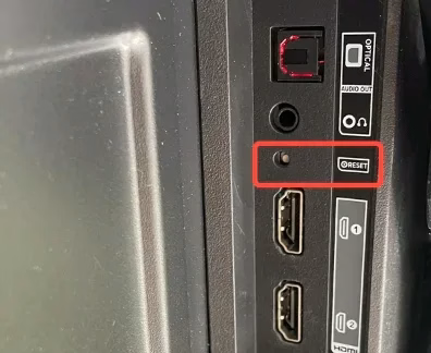 TV reset button