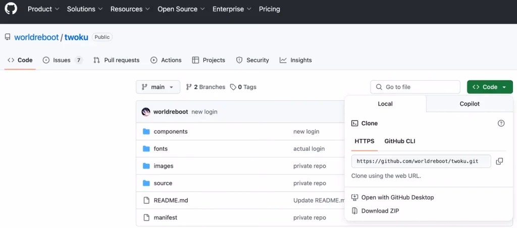 access the GitHub website on a computer