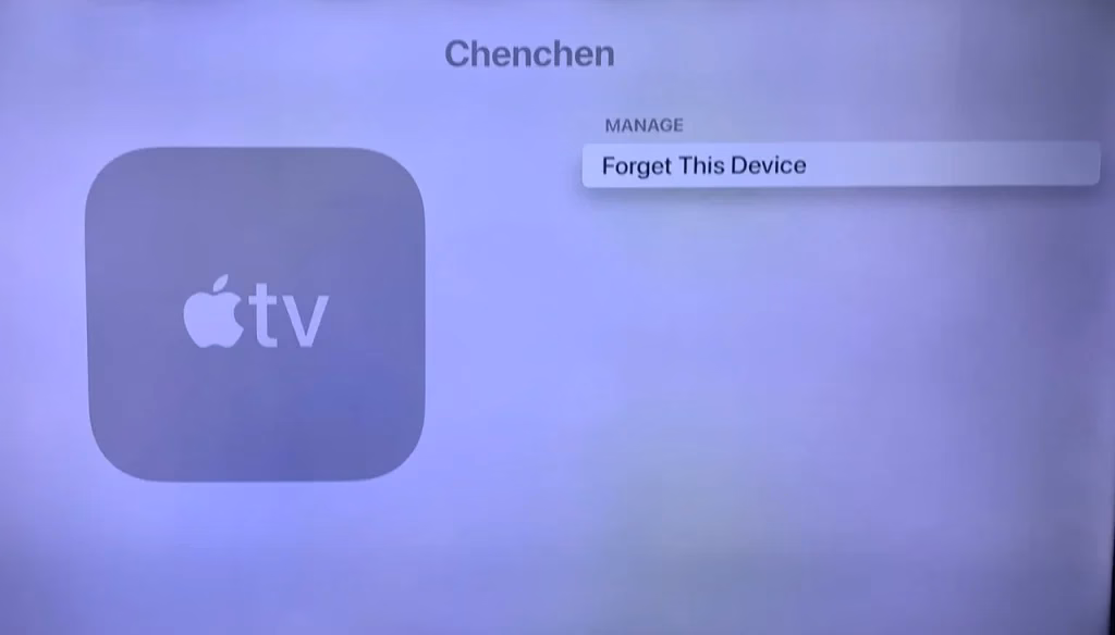 Forget This Device option