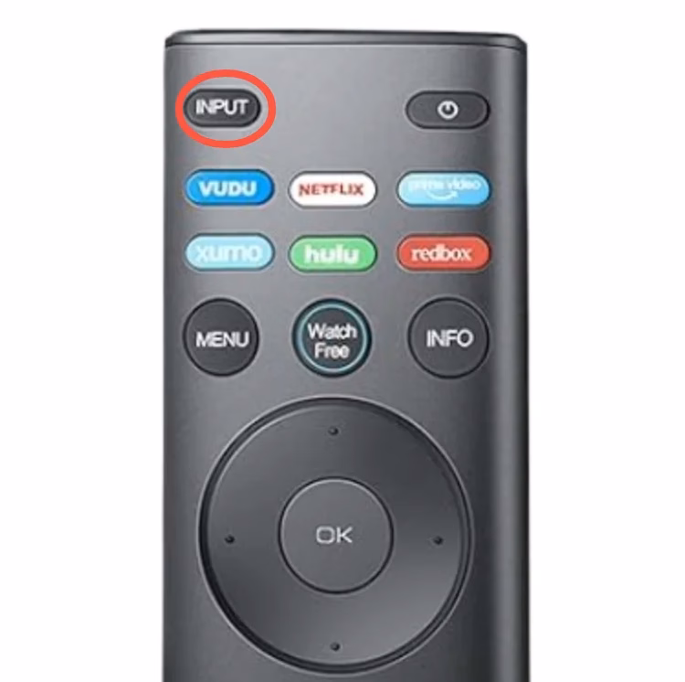input button on Vizio TV remote