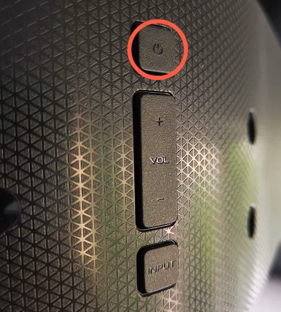 power button on Vizio TV