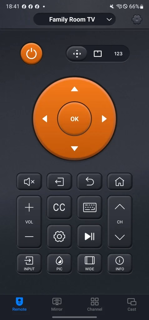 turn phone to Vizio remote via the Universal TV Remote app