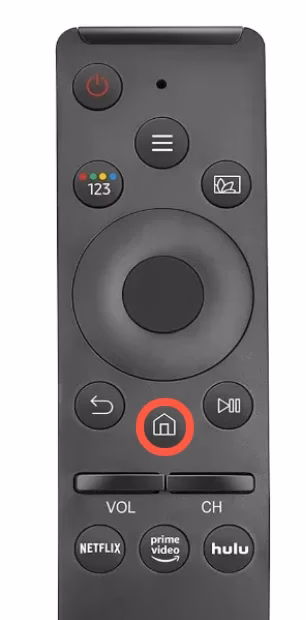 locate Smart Hub button on new Samsung TV remote