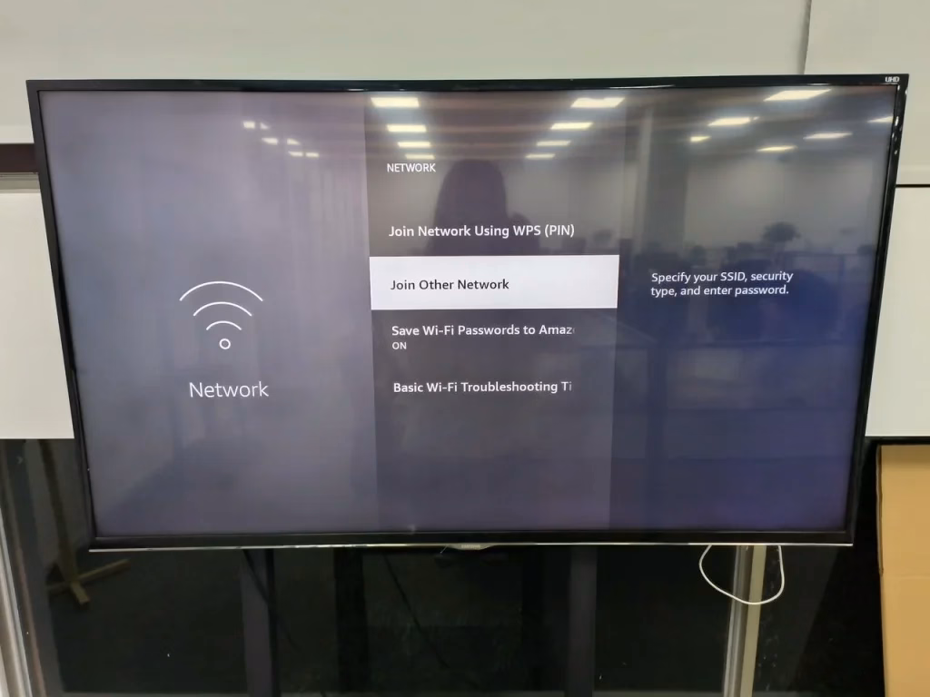 choose the Join Other Network option
