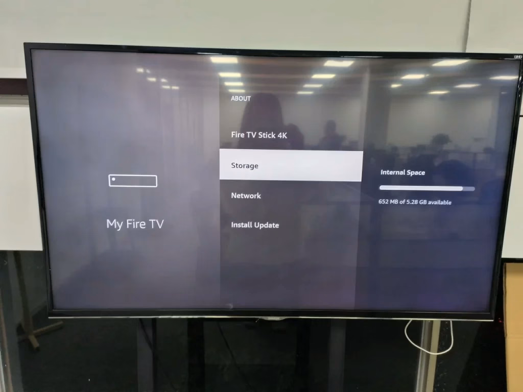 check the storage space on Fire TV