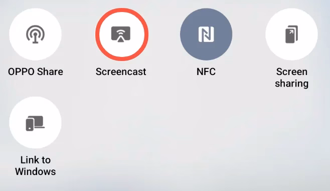 Screencast feature on Oppo