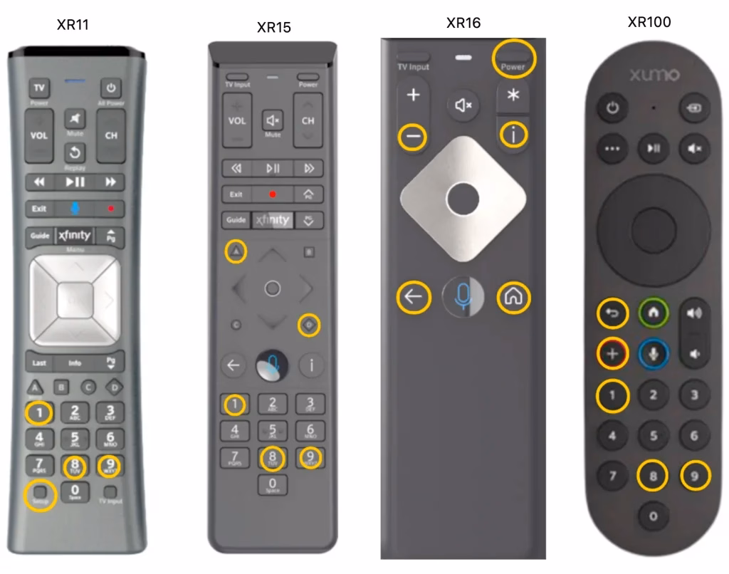 reset Xfinity remote